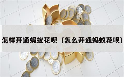 怎样开通蚂蚁花呗（怎么开通蚂蚁花呗）