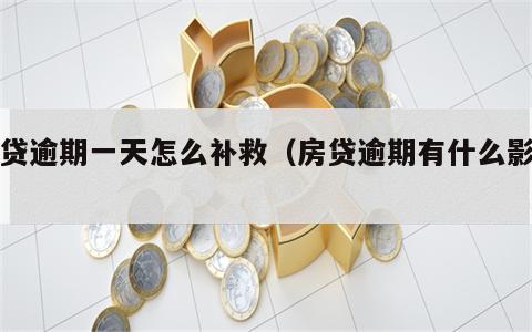 房贷逾期一天怎么补救（房贷逾期有什么影响）