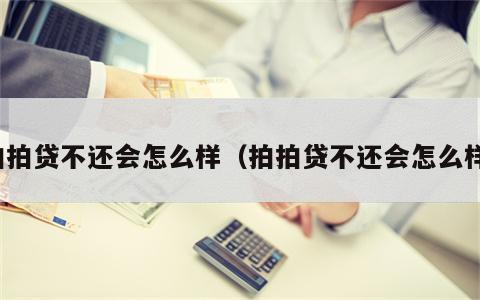 拍拍贷不还会怎么样（拍拍贷不还会怎么样）