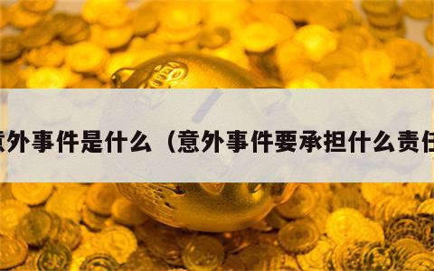 意外事件是什么（意外事件要承担什么责任）