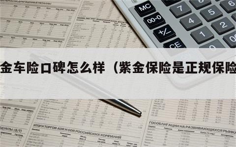 紫金车险口碑怎么样（紫金保险是正规保险吗）