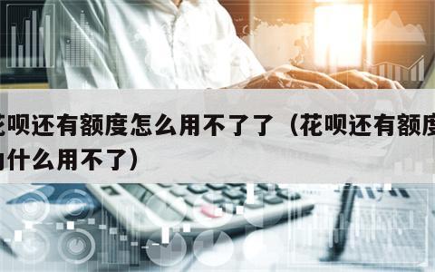 花呗还有额度怎么用不了了（花呗还有额度 为什么用不了）
