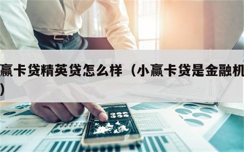 小赢卡贷精英贷怎么样（小赢卡贷是金融机构吗）