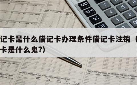 借记卡是什么借记卡办理条件借记卡注销（借记卡是什么鬼?）