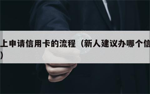 网上申请信用卡的流程（新人建议办哪个信用卡）