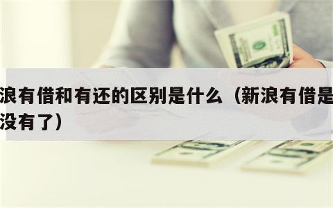 新浪有借和有还的区别是什么（新浪有借是不是没有了）