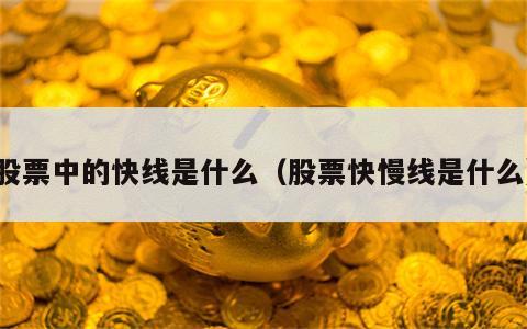 股票中的快线是什么（股票快慢线是什么）