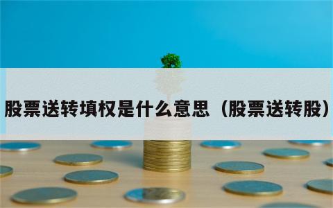 股票送转填权是什么意思（股票送转股）