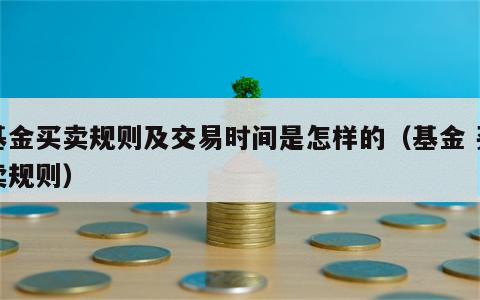 基金买卖规则及交易时间是怎样的（基金 买卖规则）