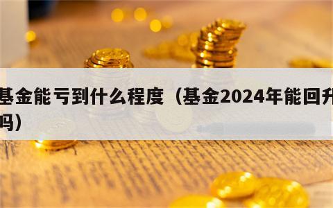 基金能亏到什么程度（基金2024年能回升吗）