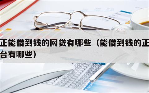 真正能借到钱的网贷有哪些（能借到钱的正规平台有哪些）