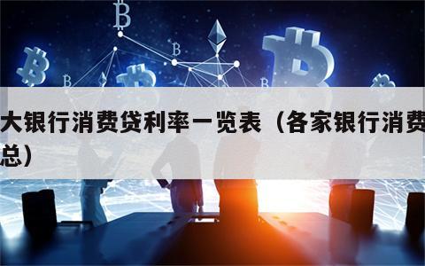 八大银行消费贷利率一览表（各家银行消费贷汇总）