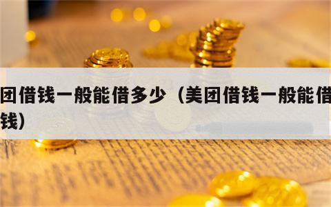 美团借钱一般能借多少（美团借钱一般能借多少钱）