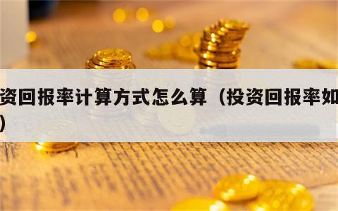 投资回报率计算方式怎么算（投资回报率如何算）