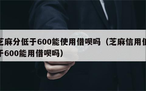 芝麻分低于600能使用借呗吗（芝麻信用低于600能用借呗吗）