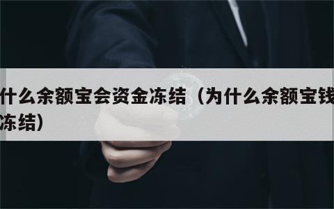 为什么余额宝会资金冻结（为什么余额宝钱会被冻结）