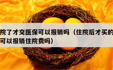 住院了才交医保可以报销吗（住院后才买的医保可以报销住院费吗）