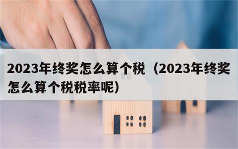 2023年终奖怎么算个税（2023年终奖怎么算个税税率呢）