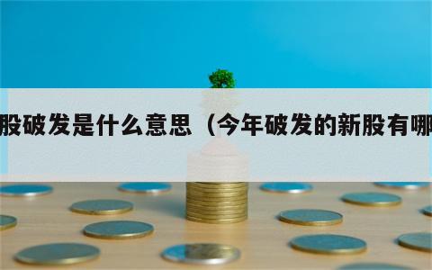 新股破发是什么意思（今年破发的新股有哪些）