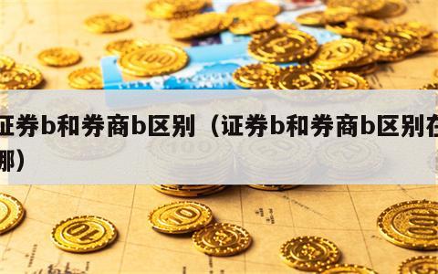 证券b和券商b区别（证券b和券商b区别在哪）