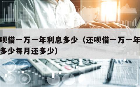 还呗借一万一年利息多少（还呗借一万一年利息多少每月还多少）