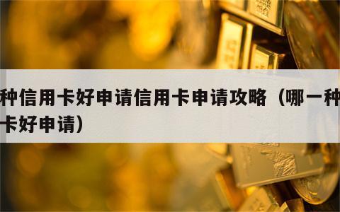 哪种信用卡好申请信用卡申请攻略（哪一种信用卡好申请）