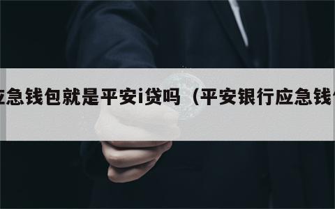 应急钱包就是平安i贷吗（平安银行应急钱包）