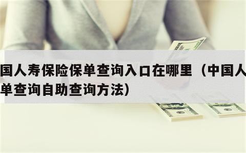 中国人寿保险保单查询入口在哪里（中国人寿保单查询自助查询方法）