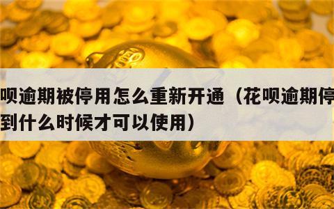 花呗逾期被停用怎么重新开通（花呗逾期停用了到什么时候才可以使用）