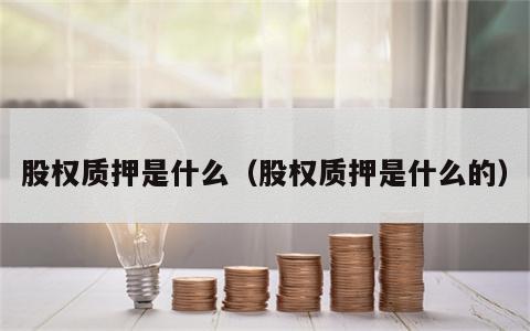 股权质押是什么（股权质押是什么的）