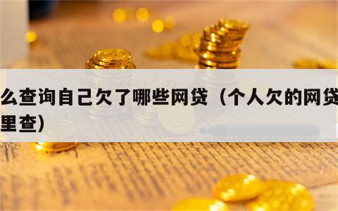 怎么查询自己欠了哪些网贷（个人欠的网贷在哪里查）