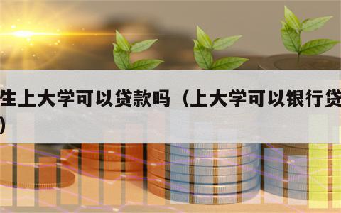 学生上大学可以贷款吗（上大学可以银行贷款吗）