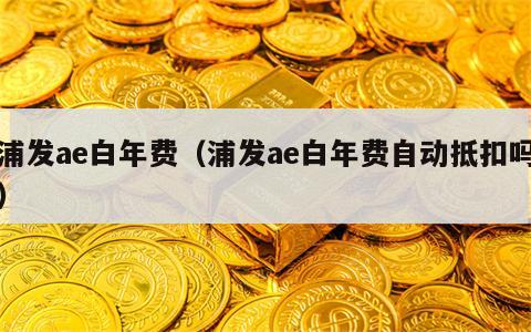浦发ae白年费（浦发ae白年费自动抵扣吗）