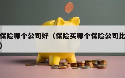 买保险哪个公司好（保险买哪个保险公司比较好）