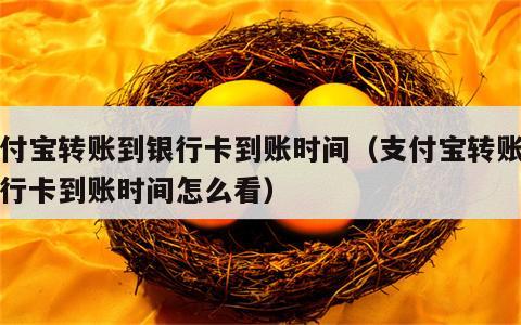 支付宝转账到银行卡到账时间（支付宝转账到银行卡到账时间怎么看）