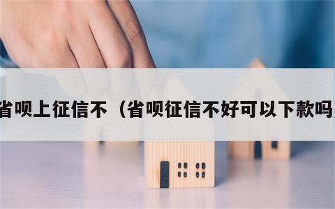 省呗上征信不（省呗征信不好可以下款吗）