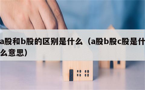 a股和b股的区别是什么（a股b股c股是什么意思）