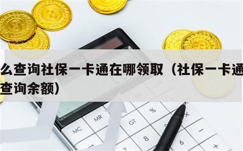怎么查询社保一卡通在哪领取（社保一卡通怎么查询余额）