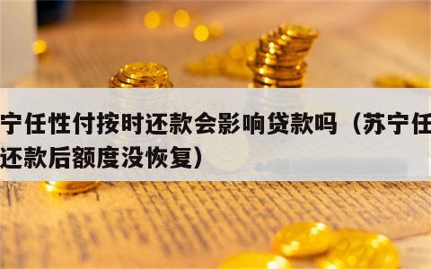 苏宁任性付按时还款会影响贷款吗（苏宁任性付还款后额度没恢复）