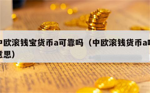 中欧滚钱宝货币a可靠吗（中欧滚钱货币a啥意思）