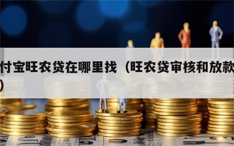 支付宝旺农贷在哪里找（旺农贷审核和放款程序）