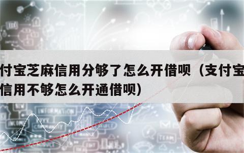 支付宝芝麻信用分够了怎么开借呗（支付宝芝麻信用不够怎么开通借呗）