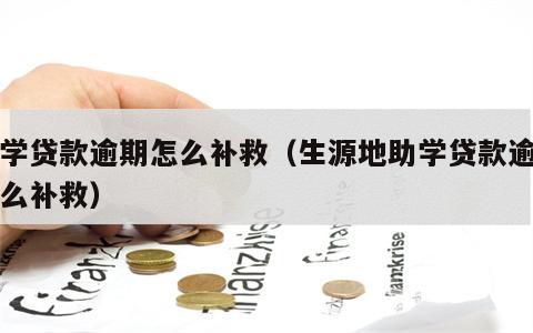 助学贷款逾期怎么补救（生源地助学贷款逾期怎么补救）