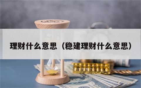 理财什么意思（稳建理财什么意思）