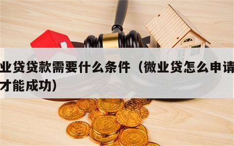 微业贷贷款需要什么条件（微业贷怎么申请贷款才能成功）