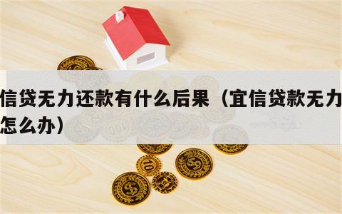 宜信贷无力还款有什么后果（宜信贷款无力偿还怎么办）