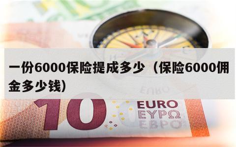 一份6000保险提成多少（保险6000佣金多少钱）