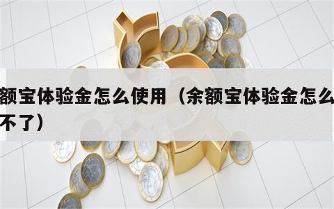 余额宝体验金怎么使用（余额宝体验金怎么使用不了）