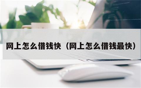 网上怎么借钱快（网上怎么借钱最快）