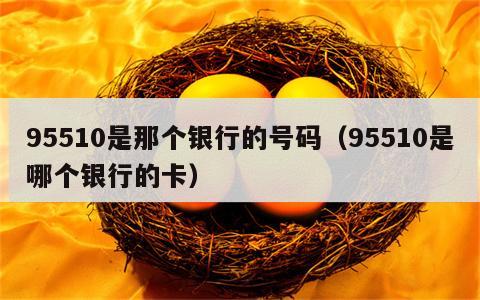95510是那个银行的号码（95510是哪个银行的卡）